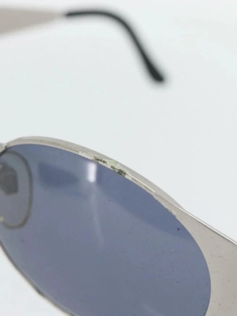 CHANEL Sunglasses metal Silver CC Auth 181482
